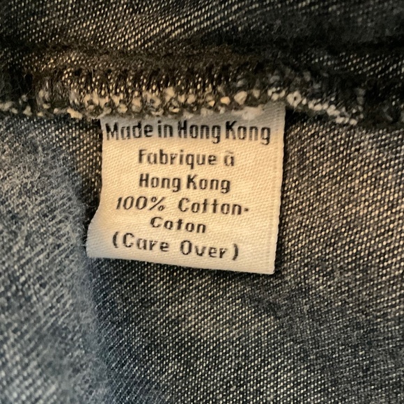 Y2K Vintage Calvin Klein CK Denim Button front Long Sleeve Mini Denim Dress Sz M - Picture 11 of 12